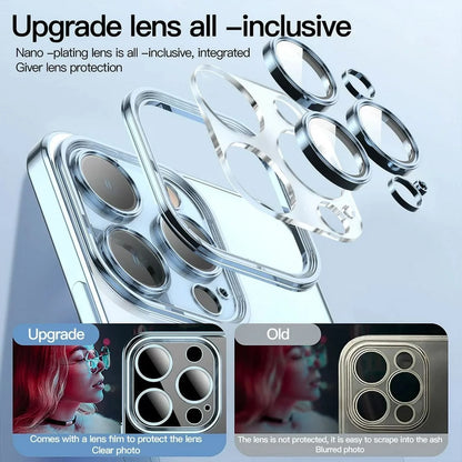 for Iphone 15 Pro Magsafe Case with Camera Lens Protector,Full Protection Clear Magnetic Case Compatible with Magsafe Anti-Scratch Cover for Apple Iphone 15 Pro 6.1" 2023,Blue
